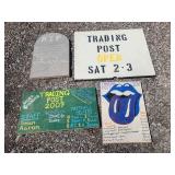 Painted Trading Post Signs