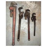 4 Ridgid Pipe Wrenches