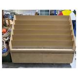 Wood display shelf unit 60x24x49 inches