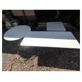 Three White Laminate Tables