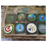 Carved Merit Badge Plaques Set of 9