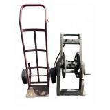 Hand Truck and Ames Hose Reel Cart