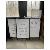 3 A-Frame Signs and 1 Post Sign