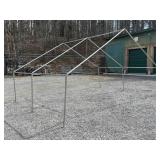 Metal Pole Canopy Frame, ~16-18ï¿½x12ï¿½ (No Top)
