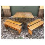 Camp Dining Hall Table and Bench Set