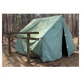 Canvas Scouting Tent with Wood Platforms
