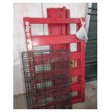 Red Bunk Bed frame and Extra Large Dog Crate
