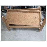 Wooden Bunk Bed Frames, One Complete and One Part