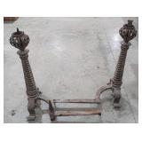 Wrought Iron Fireplace Andirons