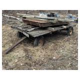 Wood and Steel Flatbed Wagon, 14ï¿½ Bed