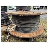 Large Spool of Black Insulated Electrical Cable