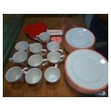 Dinnerware Set with Heart Motif