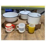 Enamelware and Ceramic Mugs