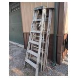 Aluminum and Wooden Step Ladders, 69" and 72"