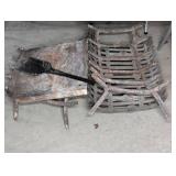 Metal Fireplace Grates and Ash Shovel