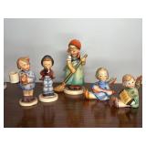 (5) Hummel Style Ceramic Figurines
