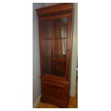 Glass Front Wood Cabinet 22x17x74