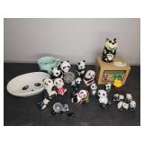 Panda Figurines and Ceramics Set