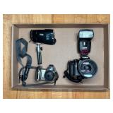 Camera and Camcorder Lot with Accessories