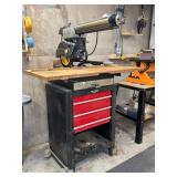 Craftsman Radial Arm Saw with Cabinet and Blades