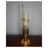 Antique Brass Oil Lamp 13 Inches Tall