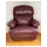 La-Z-Boy Burgundy Leather Recliner Chair