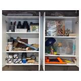 Workshop Cabinet Contents with Tools and Supplies