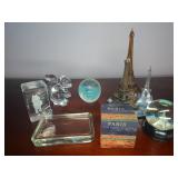 Paris Souvenirs and Glass Figurines Lot