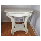 White Round Wooden Side Table