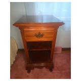 Wooden Side Table with Drawer 16x16x30