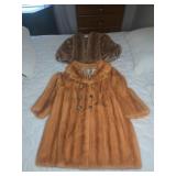 Rosoff and Argenta Mink Fur Coat and Cape