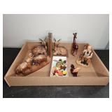 Hand-Carved Wooden Figurines Lot