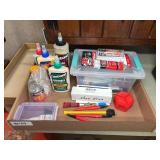 Glue and Adhesive Lot with Tools
