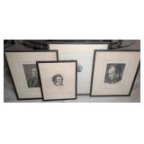 Four Framed Composer Portrait Prints