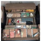 Metal Fishing Tackle Box with Lures and Gear