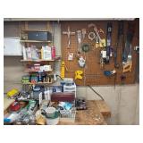 Workshop Hand Tools and Hardware Lot