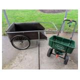 Garden Cart & Scott Seed Spreader