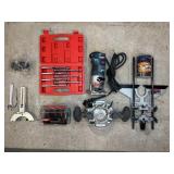 Bosch Router with SKIL Bit Set and Accessories