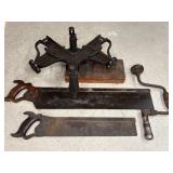 H.C. Marsh Miter Clamp with Saws and Hand Drill