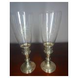 Sterling silver weighted Glass Goblets