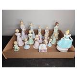 Enesco Growing Up Birthday Girls Figurines Lot