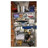 Kitchen and Utility Items with Shelf