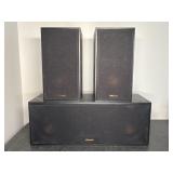 Klipsch R-41M Bookshelf Speakers and R-52C Center