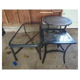 Three Table Lot: Coffee, Side, Folding Tables