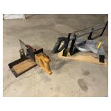 Two Manual Miter Box Saws with Wood and Metal