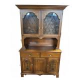 Hitchcock Wood China Cabinet w/ Glass Doors