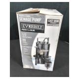 Everbilt 1/2 HP Cast Iron Sewage Pump