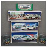 Hess Toy Truck Lot with Glasses and Boxes