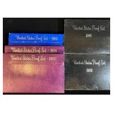 (5) United States Proof Sets, 1981-1985