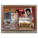 Box Lot: Tokens, Keychains, Elvis Magazine
